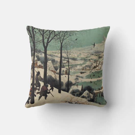 Hunters in the Snow, famous artwork, クッション (裏面)