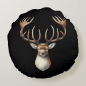 Hunter's "My First Deer" with Name, Date & Photo ラウンドクッション (裏面)