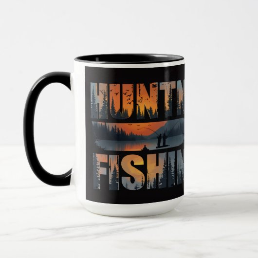 Huntin Fishin Coffee Mug | Outdoor Fishing mug マグカップ (左)
