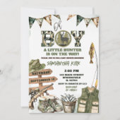 Hunting and Fishing Camo Baby Shower 招待状 (正面)