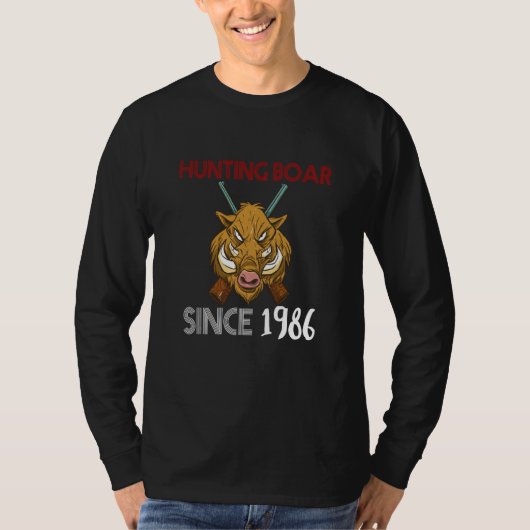 Hunting boar since 1986 tシャツ (正面)