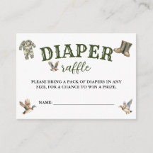 Hunting Boy Baby Shower Diaper Raffle