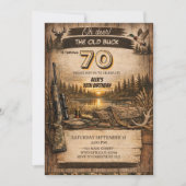 Hunting Camo Adult Birthday 招待状 (正面)