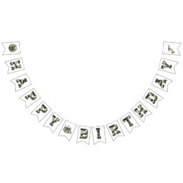 Hunting Camo Happy Birthday Bunting Banner バンティングフラッグ