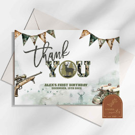 Hunting Camo Thank You Card サンキューカード