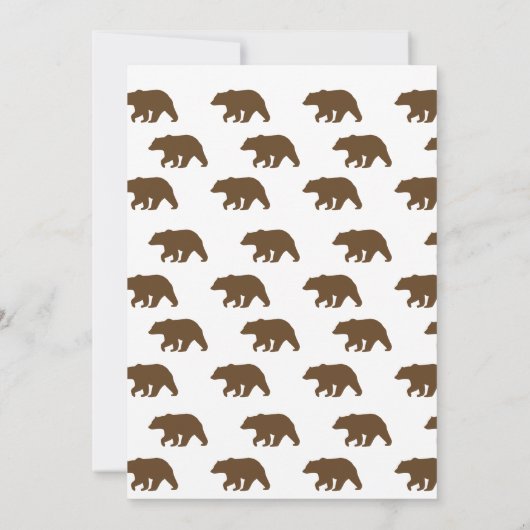 Hunting Camping Beary First Boy 1st Birthday 招待状 (裏面)