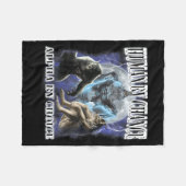 Hunting Christmas Reindeer Camo Sungles Deer  フリースブランケット (正面(横))