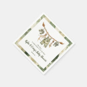 Hunting Clothesline Camo Boy Baby Shower スタンダードカクテルナプキン (角)