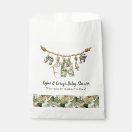 Hunting Clothesline Camo Boy Baby Shower フェイバーバッグ