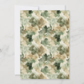 Hunting Clothesline Camo Boy Baby Shower 招待状 (裏面)