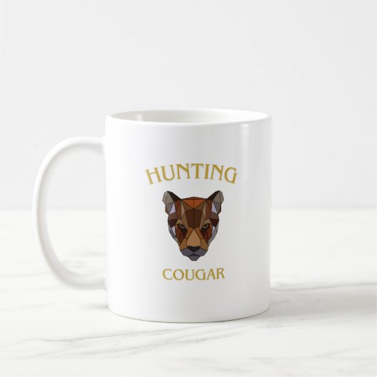 hunting cougar shirt コーヒーマグカップ (左)