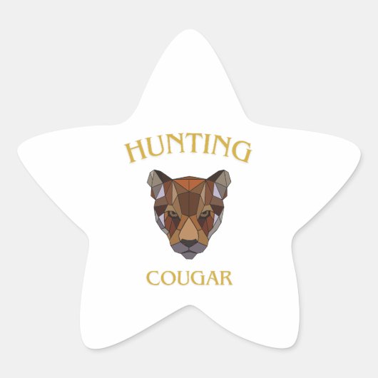 hunting cougar sticker 星シール (正面)