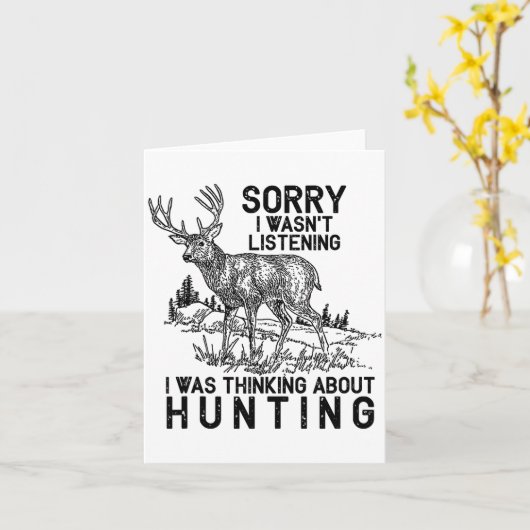 Hunting - Deer Funny Quote Hunter Gift Tank Top  カード (黄色い花)