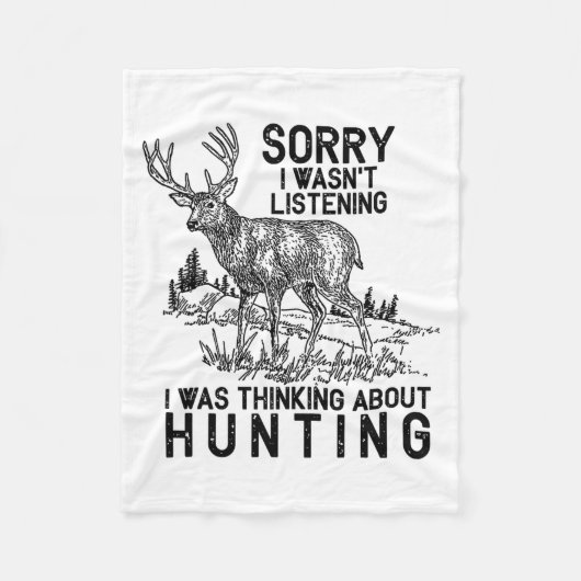 Hunting - Deer Funny Quote Hunter Gift Tank Top  フリースブランケット (正面)