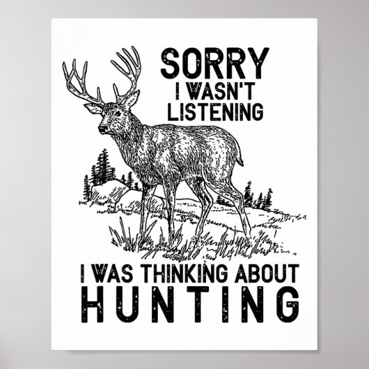 Hunting - Deer Funny Quote Hunter Gift Tank Top  ポスター (正面)