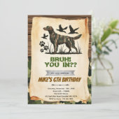 Hunting Dog Birthday Invitation 招待状 (スタンド正面)