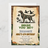 Hunting Dog Birthday Invitation 招待状 (正面/裏面)