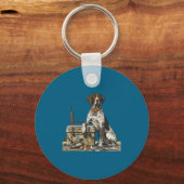 Hunting Dog Inter Bird Dog Duck Hunter Camo Retrie キーホルダー (正面)