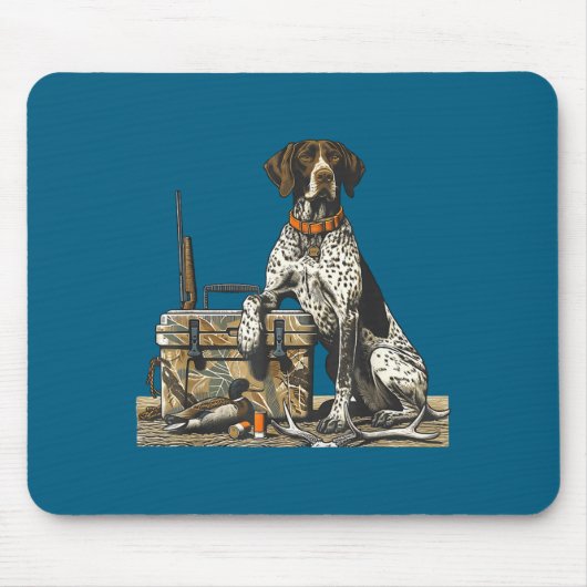 Hunting Dog Inter Bird Dog Duck Hunter Camo Retrie マウスパッド (正面)