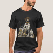 Hunting Dog Inter Bird Dog Duck Hunter Camo Retrie Tシャツ (正面)
