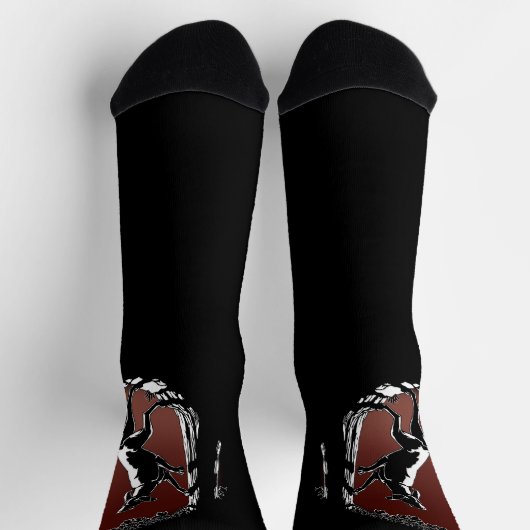 Hunting Dog Socks Hound Dog Socks Customize ソックス (上部)