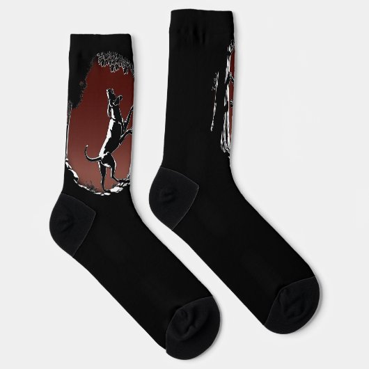 Hunting Dog Socks Hound Dog Socks Customize ソックス (右)