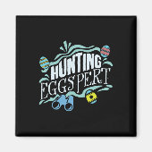 Hunting Eggspert Easter Bunny Egg  マグネット (正面)