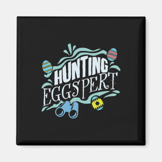 Hunting Eggspert Easter Bunny Egg  マグネット