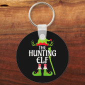 Hunting Elf Matching Family Group Christmas Party キーホルダー (正面)