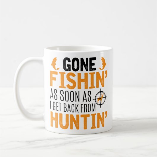 Hunting Fishing For Hunters Who Hunt Fish コーヒーマグカップ (左)