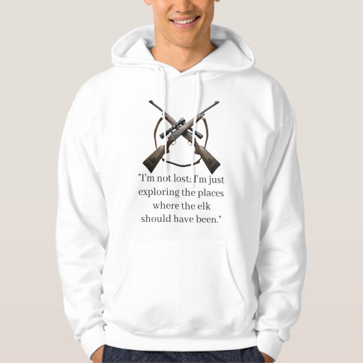 Hunting Hoodie with funny quote for hunting パーカ (正面)