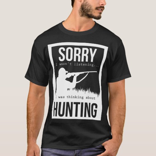 Hunting Hunter Hunting Papa Rifle Forest duckling  Tシャツ (正面)