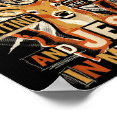 Hunting In My Veins Jesus In Heart Christian Deer  ポスター (角)