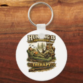 Hunting Is Cheaper Than Therapy キーホルダー (正面)