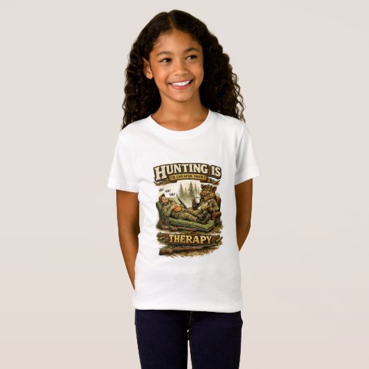 Hunting Is Cheaper Than Therapy Tシャツ (正面フル)