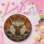 Hunting Season Is Now Open Hunter Cabin ペーパープレート (パーティー)