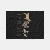 Hunting Season Kids Deer Turkey Duck Dove Toddler  フリースブランケット (正面(横))