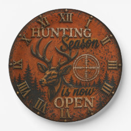 Hunting Season Rustic Deer Whitetail Hunter Gift ペーパープレート