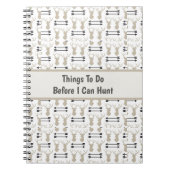 Hunting Theme with Deer Antlers and Bow ノートブック (正面)