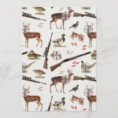 Hunting Wildlife Outdoorsman Adult Birthday Party 招待状 (裏面)