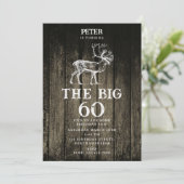 Hunting Wildlife Outdoorsman Adult Birthday Party 招待状 (スタンド正面)