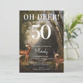 Hunting Wildlife Outdoorsman Adult Birthday Party 招待状 (スタンド正面)