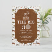 Hunting Wildlife Outdoorsman Adult Birthday Party 招待状 (スタンド正面)