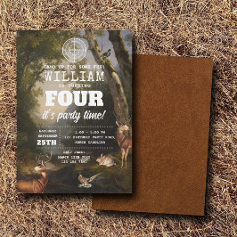 Hunting Wildlife Outdoorsman Kids Birthday Party 招待状