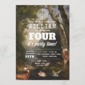 Hunting Wildlife Outdoorsman Kids Birthday Party 招待状 (正面)