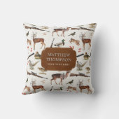 Hunting Wildlife Outdoorsman Pattern クッション (裏面)