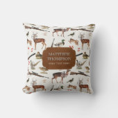 Hunting Wildlife Outdoorsman Pattern クッション (正面)