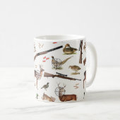 Hunting Wildlife Outdoorsman Pattern コーヒーマグカップ (正面右)