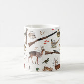 Hunting Wildlife Outdoorsman Pattern コーヒーマグカップ (中央)