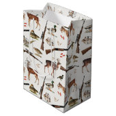 Hunting Wildlife Outdoorsman Pattern ミディアムペーパーバッグ (裏面アングル)